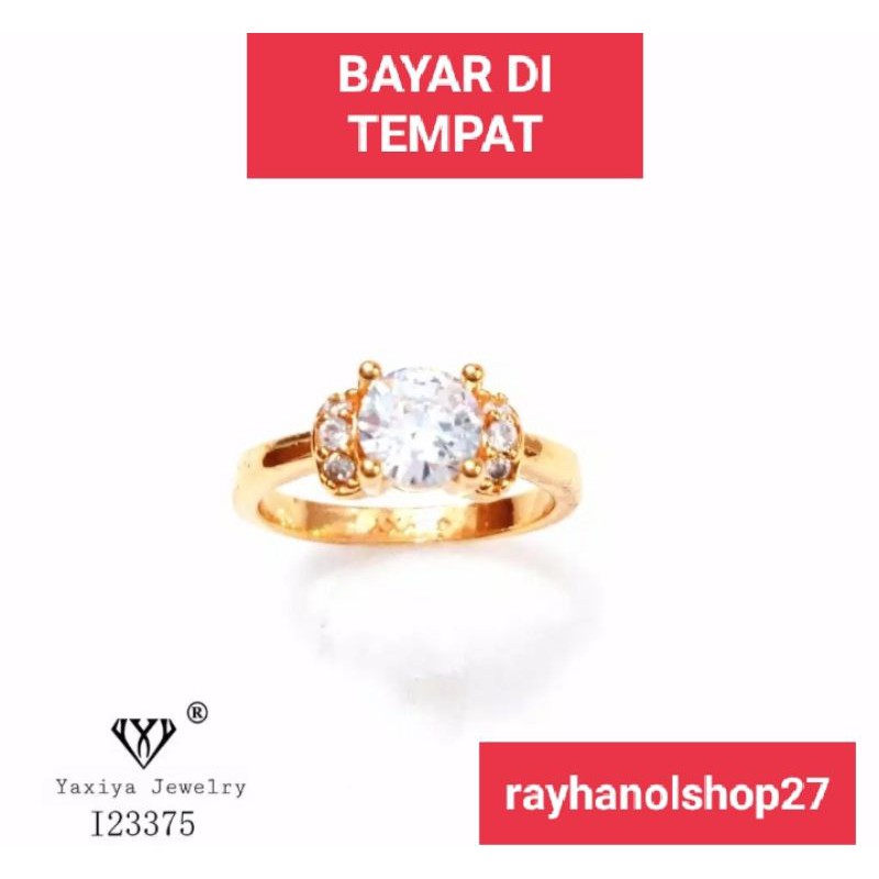 Cincin xuping mata satu permata lapis emas gold