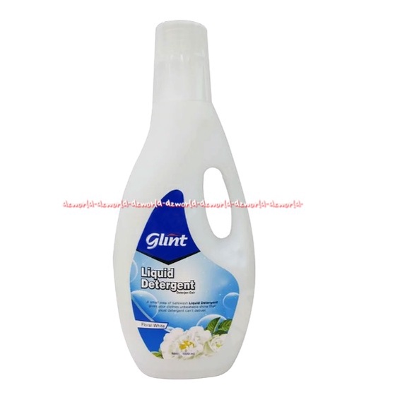 Glint Liquid Detergent 1L Detergen Cair Wangi Aroma Bunga Putih Floral White Putih 1 ltr 1 Litter Glin Sabun Cuci Pakaian Baju Cair