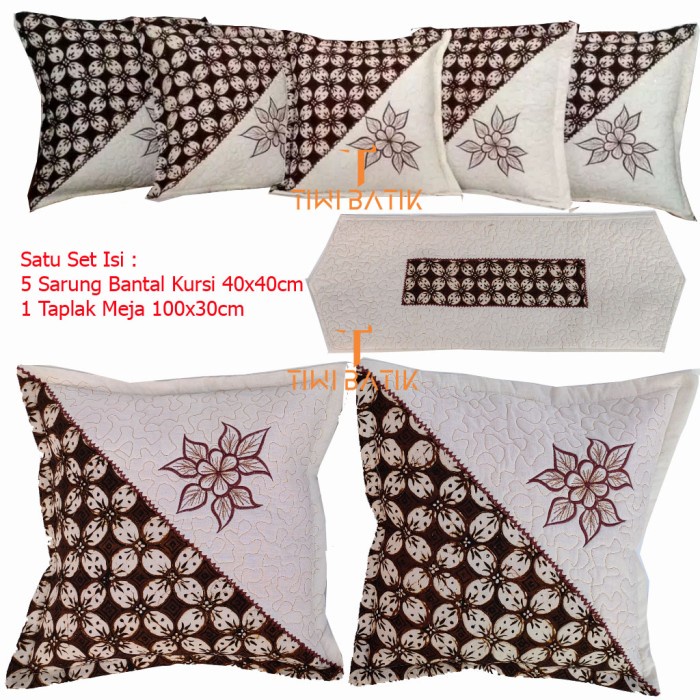 Sarung Bantal Sofa - Set Sarung Bantal Sofa Batik Cap / Sarung Bantal Kursi Tamu Batik Cap