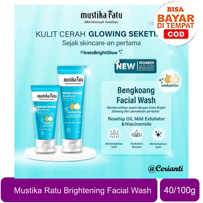 Mustika Ratu Brightening Bengkoang Facial Wash 40 g, 100 g_Cerianti