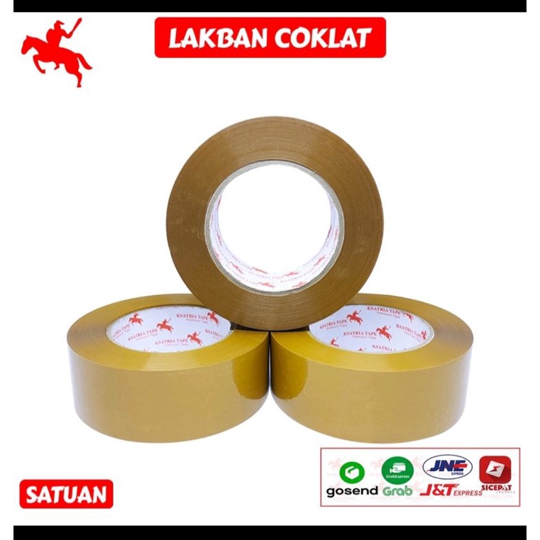 Lakban Coklat 200 YARD 45MM Ksatria Tape 200Yard