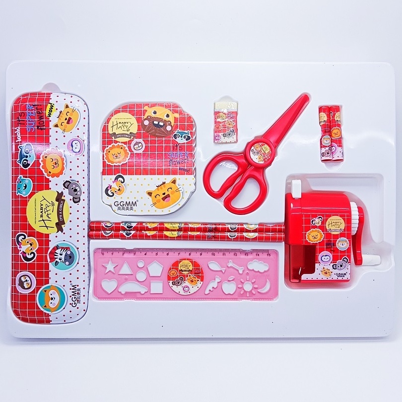 Stationery Set impor Lengkap dengan Pengerot Pensil GGMM YOYO-8009