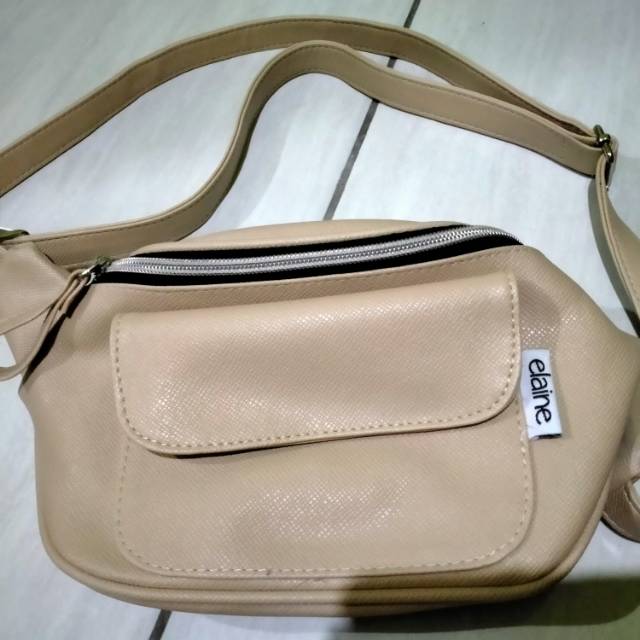 *PRELOVED* - ELAINE PARIS Waistbag - Cream