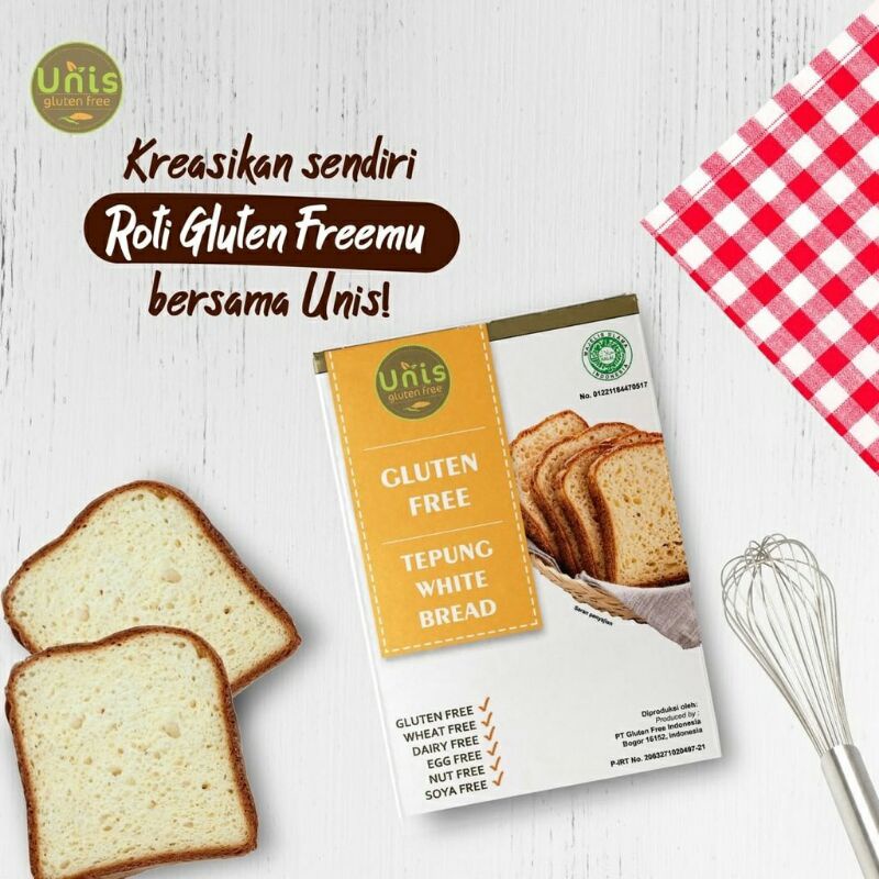 UNIS Gluten Free Tepung White Bread Roti Tawar 500 gr