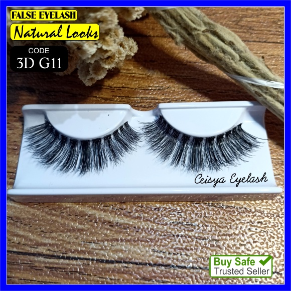 Bulu mata palsu 3D G11 False Eyelash Bulumata Human Hair Lembut Halus Fake Eyelash Premium Murah