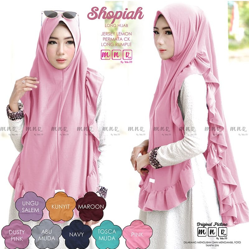 SHOPIAH LONG HIJAB JERSEY LEMON BY MNV | Shopee Indonesia