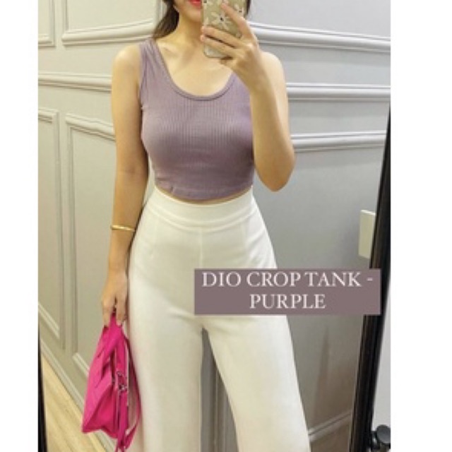 basic tanktop / dio crop tank top / u neck tank top crop