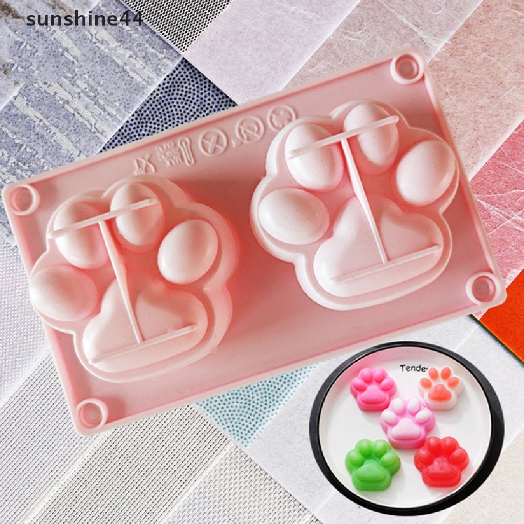 Sunshine Cetakan Kue / Fondant Bentuk Telapak Kaki Anjing / Kucing Bahan Silikon