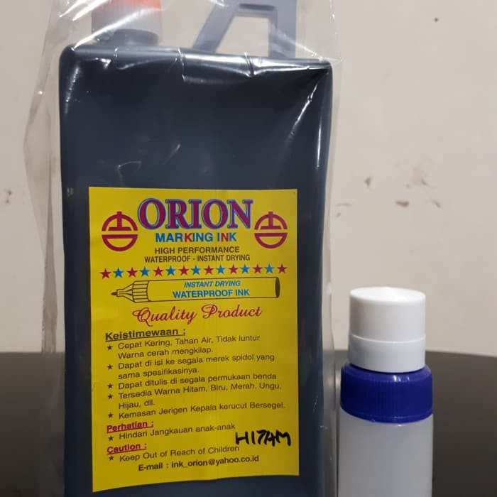 

Terlaris Tinta Spidol Permanen Orion/ Tinta Karung / Tinta Ekspdedisi - Hitam Keren