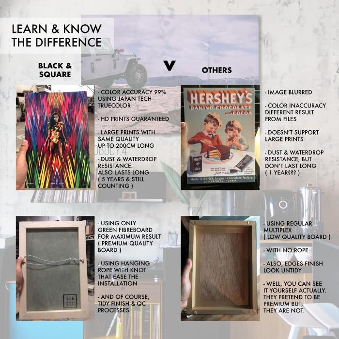 Premium Poster Devided Panel Model - The Beatles Vintage Large Size