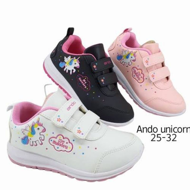 Sepatu 25-32anak perempuan PAUD TK SD ando unicorn sepatu sekolah