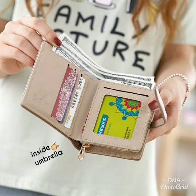 Dompet Wanita Lipat Mini PAYUNG UMBRELLA Size Kecil / Dompet Imut Murah