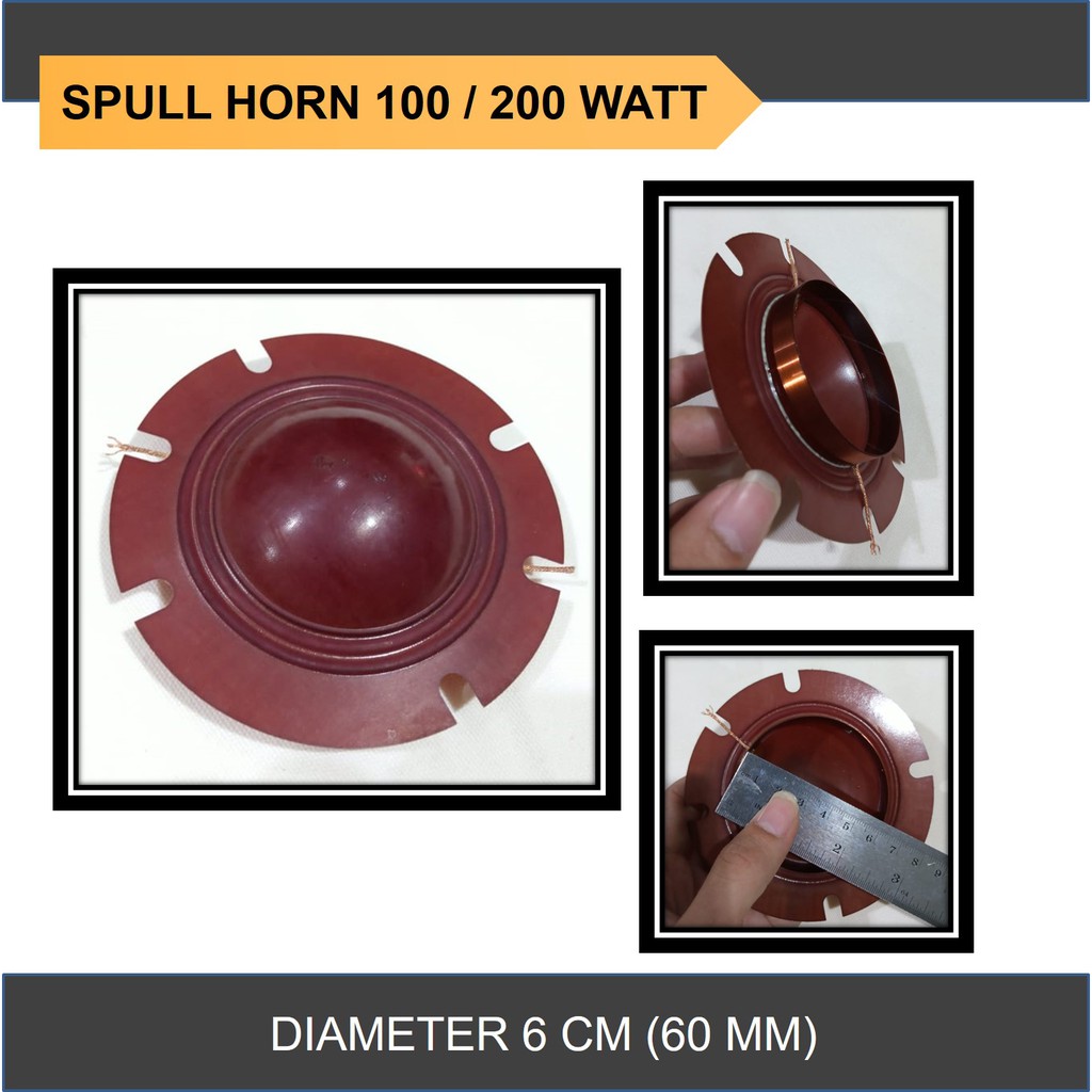 Spull Horn TOA 100 200 Watt 6 cm 60 mm Spul speaker Sirine, Spool Diaphragm Membran Senken Landun