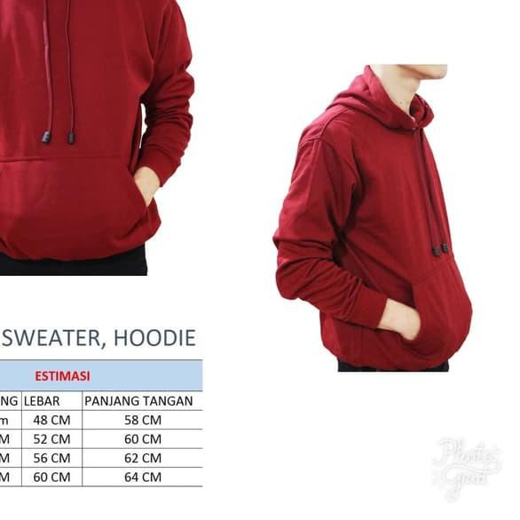 sweater hoodie merah maroon