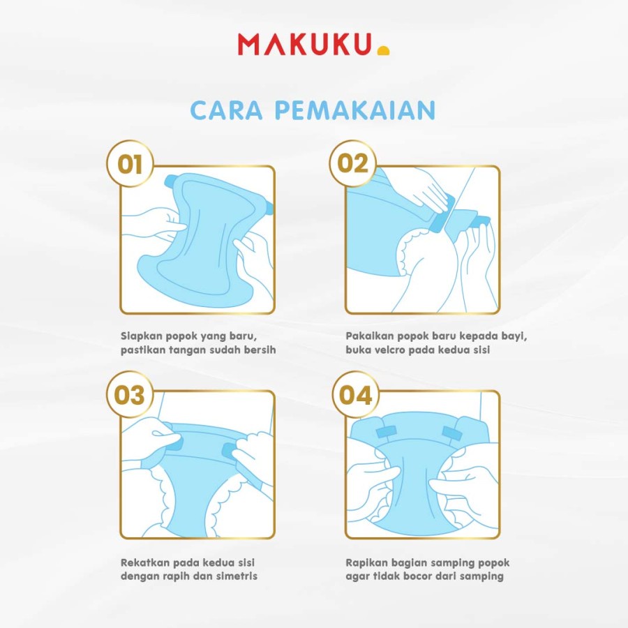 Makuku PRO CARE Premium Diapers | Popok Bayi Anak SAP Core