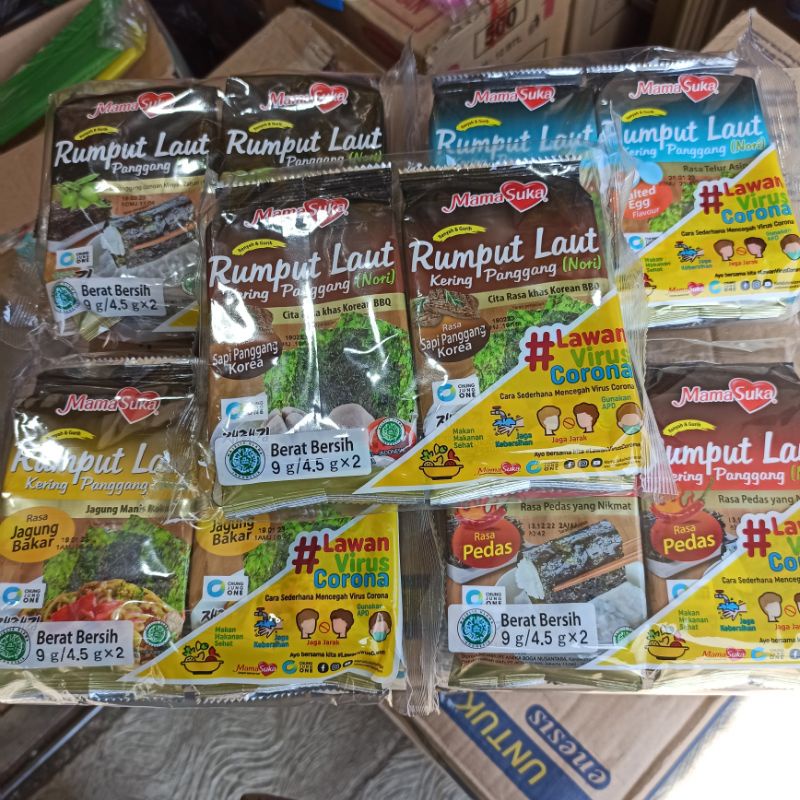 

Rumput Laut Mama Suka Original Sapi Panggang Telor Asin Jagung Pedas