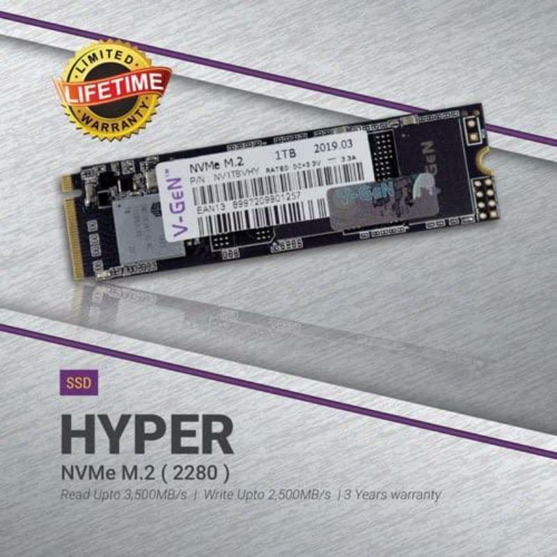 V-Gen SSD NVMe M2 Hyper Gen 3x4 2 TB - 1TB