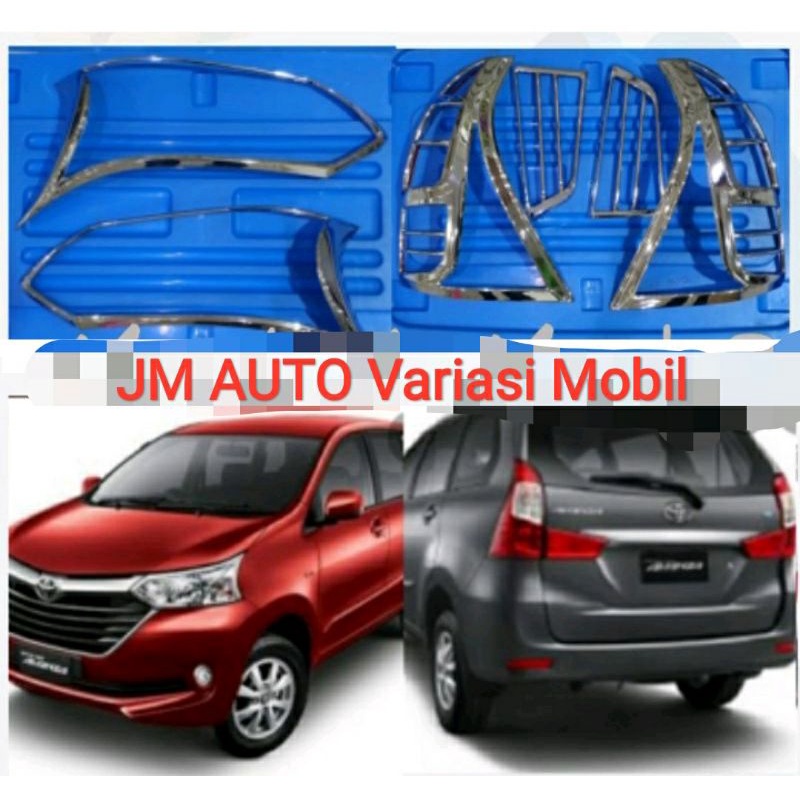 Garnish List Chrome Lampu Grand New Avanza 2015 2018 Paket