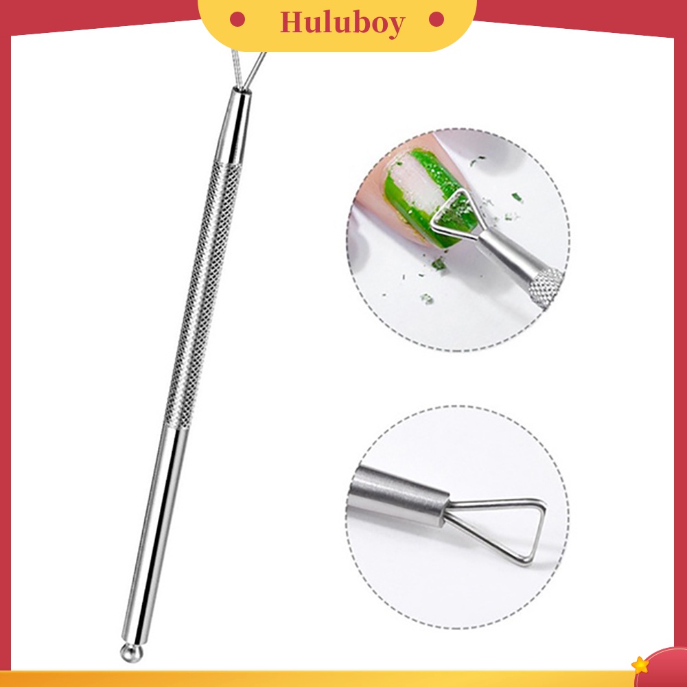 Huluboy Huluboy♡ Alat Pembersih Kutek UV Gel Bahan Stainless Steel Untuk Manicure