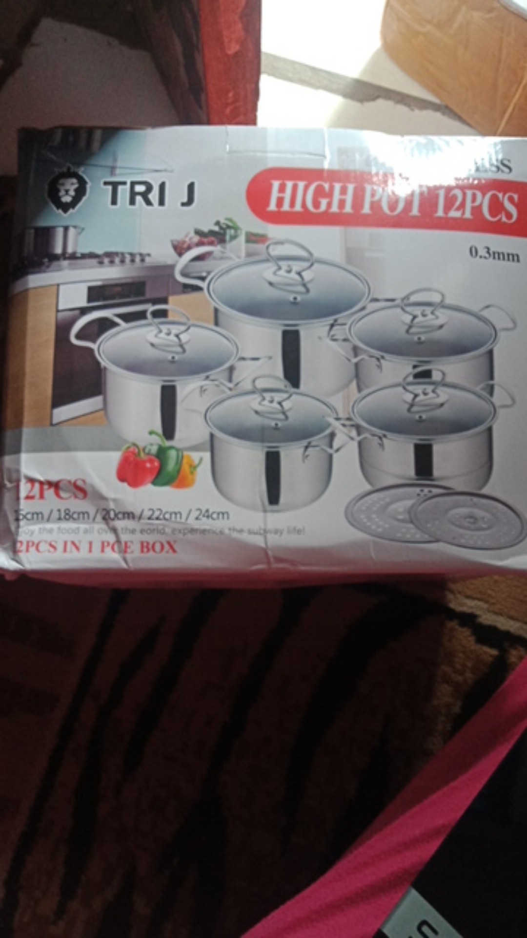 High Pot Panci Set Steamer 12 Pcs