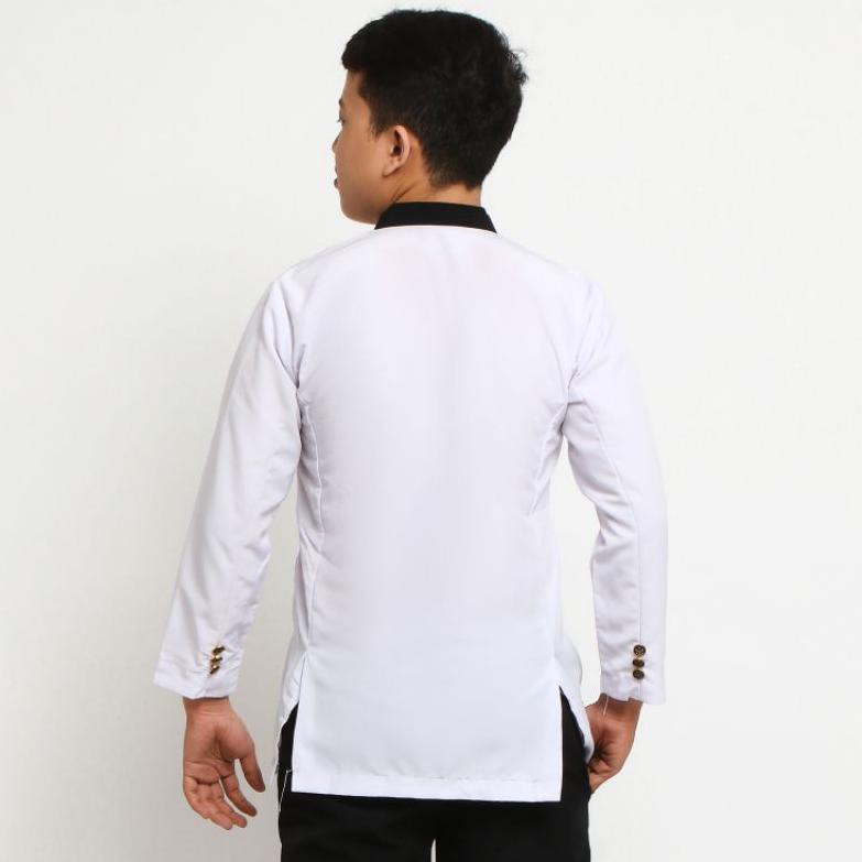 ✵Stock Banyak Setelan Baju Koko Jasko Jas Koko Muslim Anak Laki - laki Putih Hitam Seragam Sekolah P