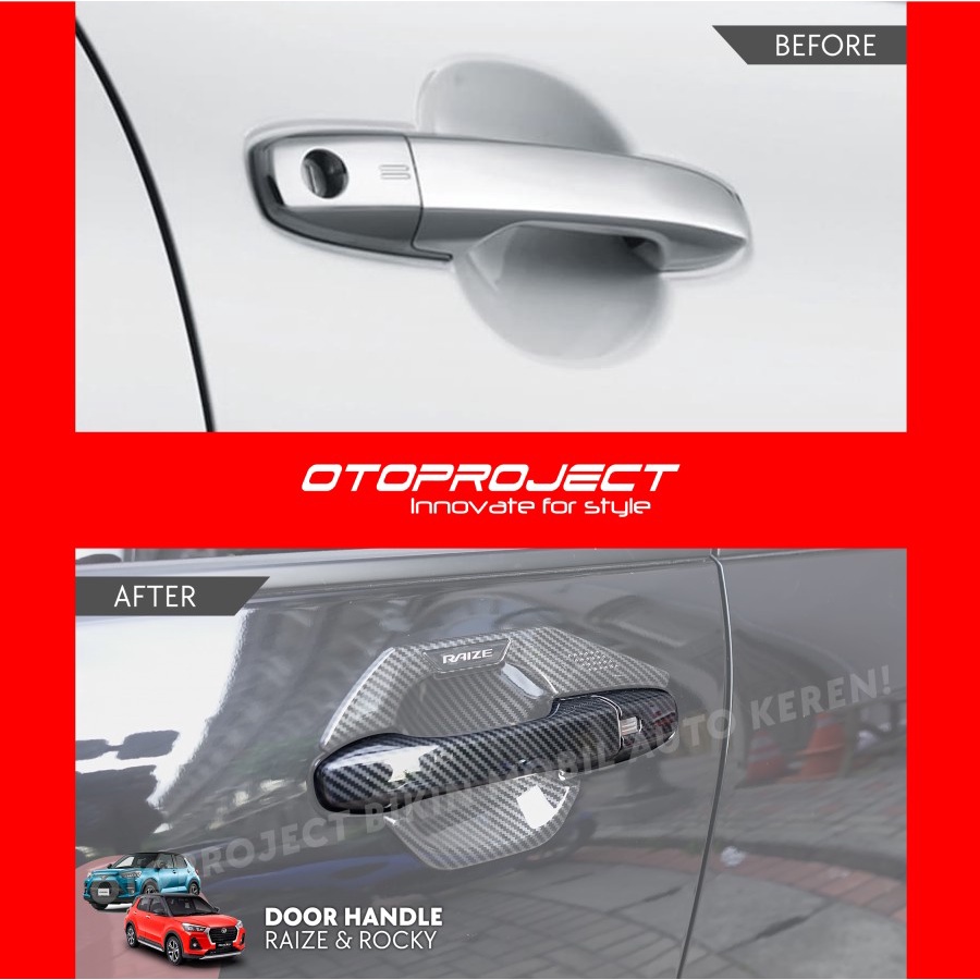 Cover Handle Outer Pegangan Pintu Premium Toyota Raize Daihatasu Rocky