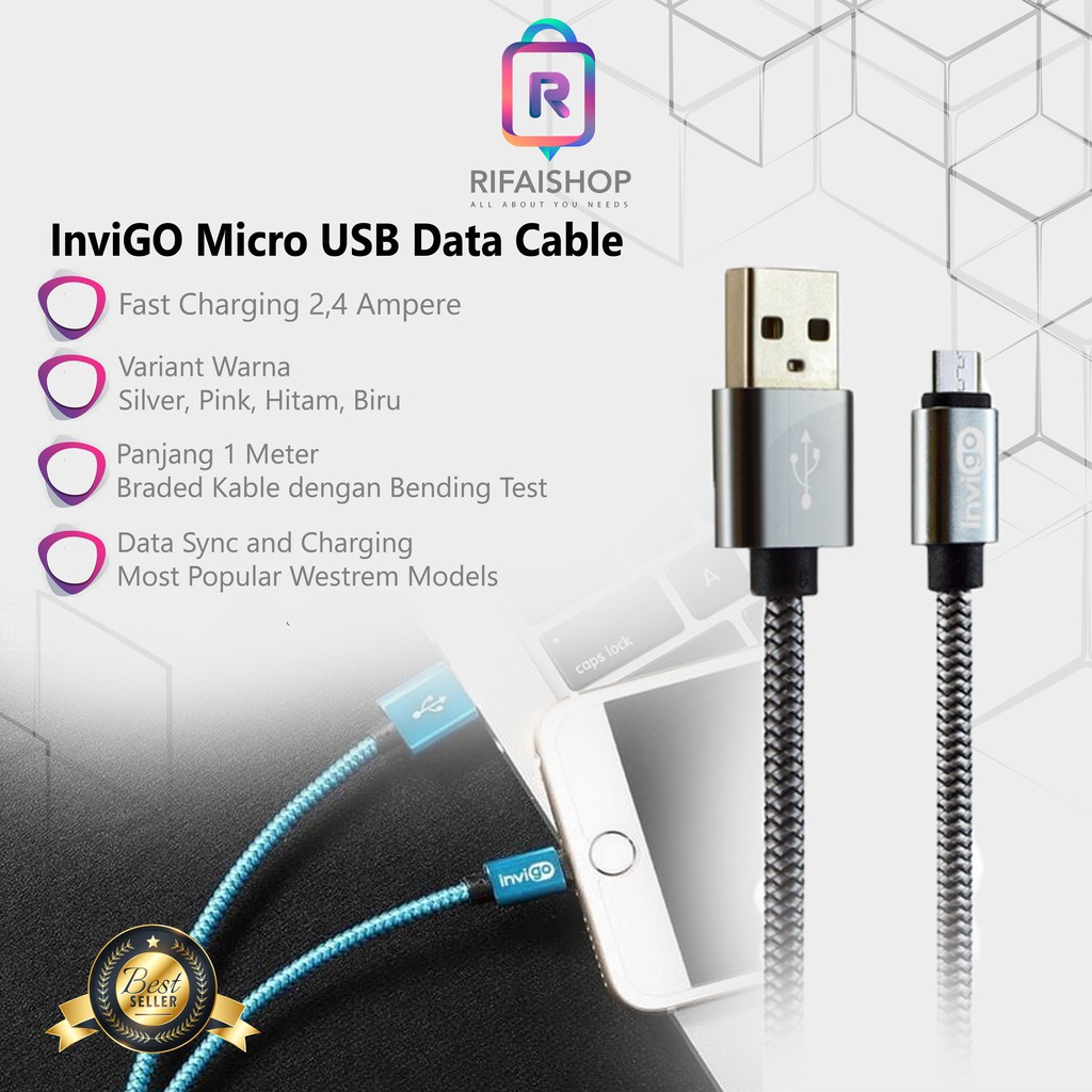 Kabel Data INVIGO ORIGINAL 2Ampere Fast Charging/data Cable Micro USB