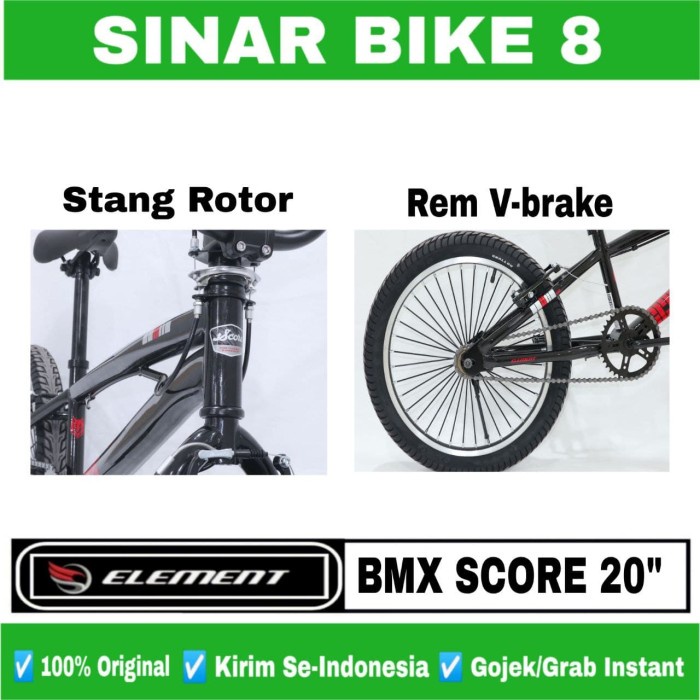 Sepeda Anak Laki Ukuran 20 Inch BMX ELEMENT SCORE  Stang Rotor Freestyle