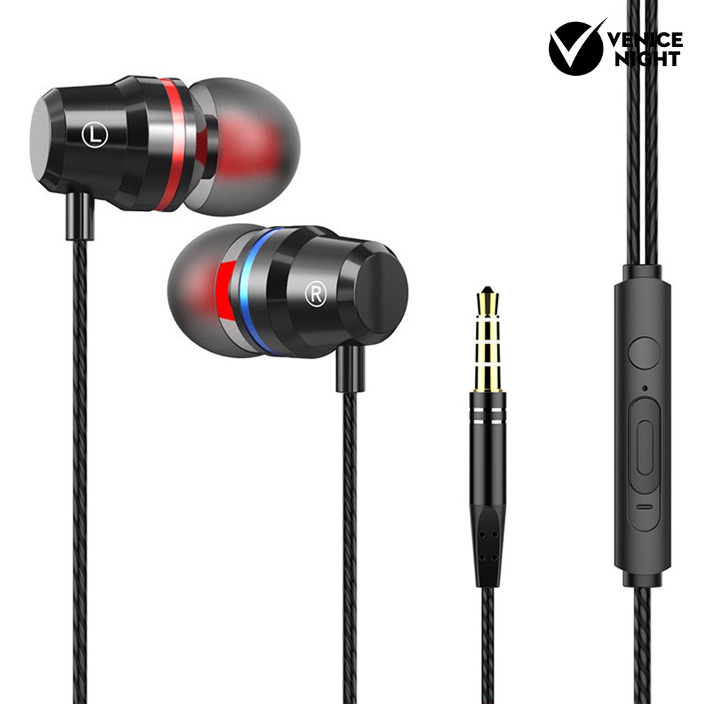 (VNEP) (Berkabel) Headset Earphone In-Ear Heavy Bass Stereo Kabel Jack 3.5mm Dengan Mic