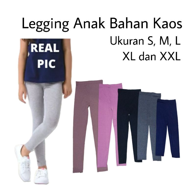 Legging Anak Bahan Kaos Lembut / Legging Anak Panjang Polos