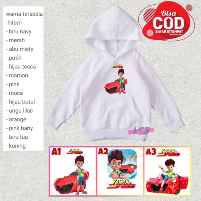 jaket sweater hoodie anak laki laki kicko super speedo/hodie anak kicko super speedo/hoodie anak mur