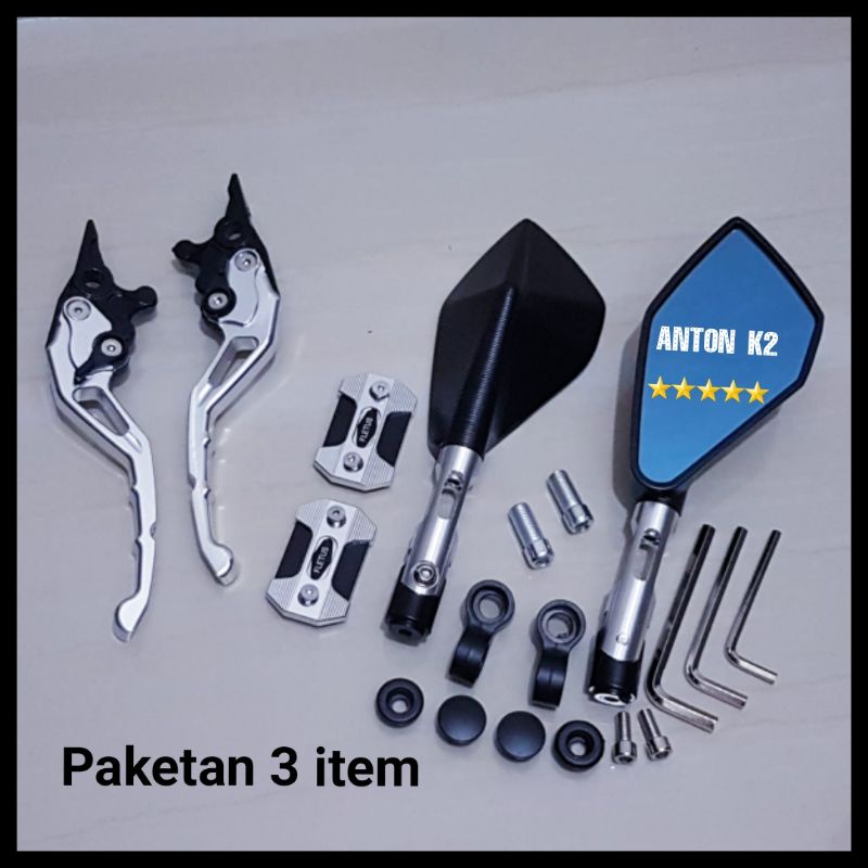 PAKETAN 3 ITEM/SPION TOMOK/TUTUP MASTER REM/HANDLE REM VARIASI AKSESORIS MOTOR  NMAX/N MAX OLD/YAMAH