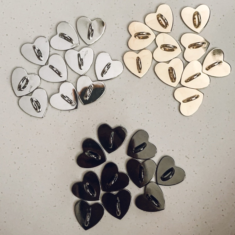 metal hook phone case // COD korean tassel heart black silver gold // sticker sticky glue buckle mob