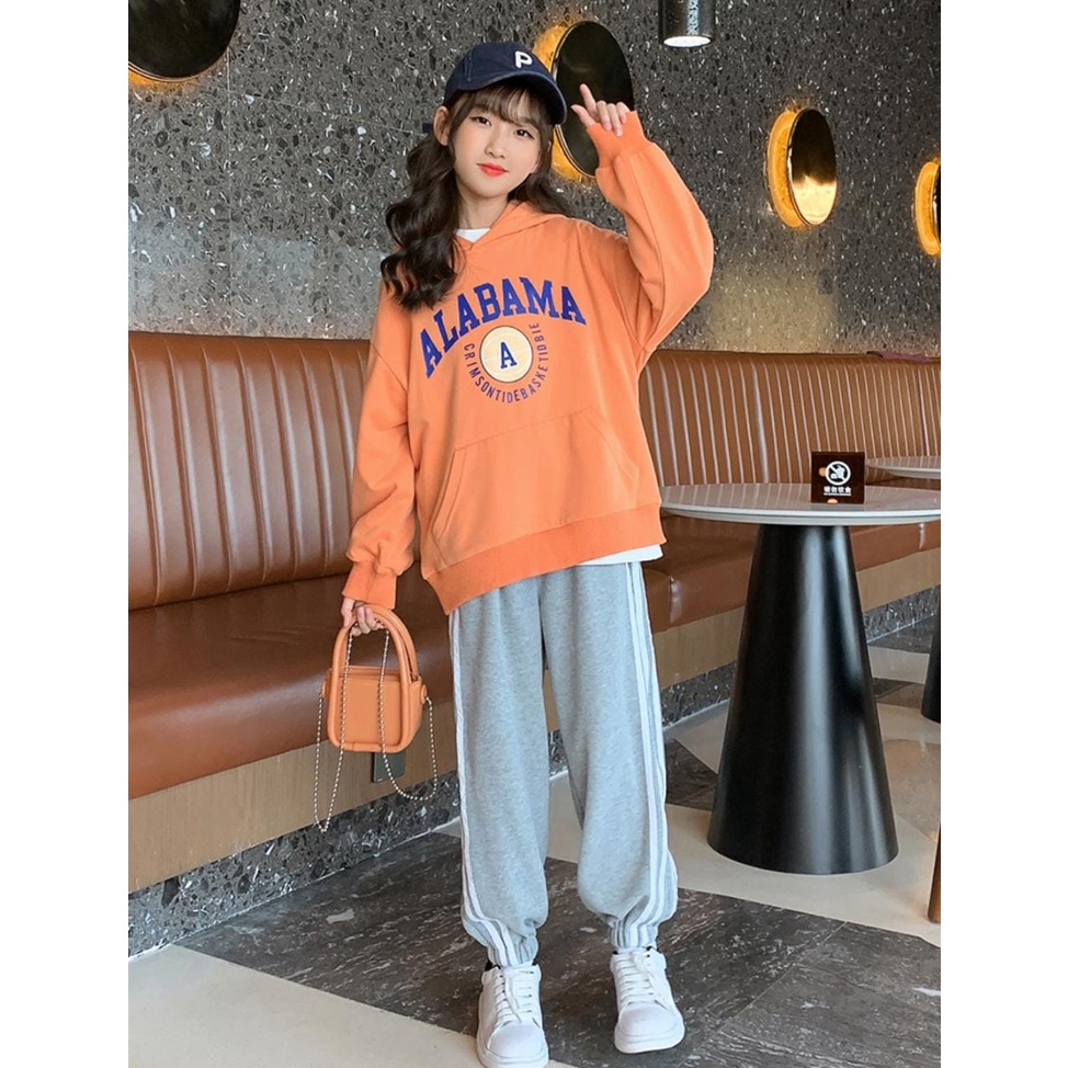 CD1032 SETELAN SWEATER HOODIE ANAK IMPORT ALABAMA USIA 7-10 TAHUN