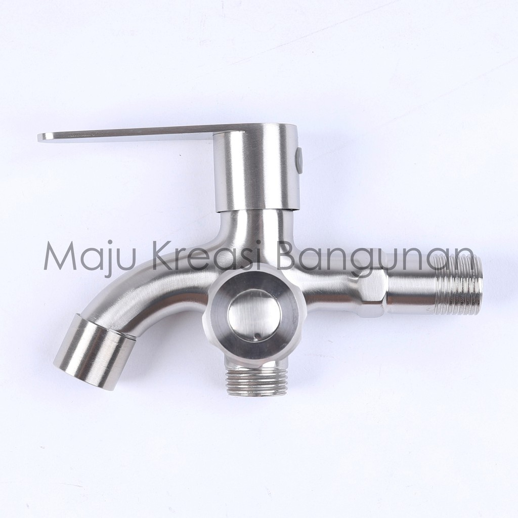 Kran Cabang SOLIGEN Stainless Steel Keran Air Shower Double Taman YG 1207 1208 1209 SUS 304 SUS304