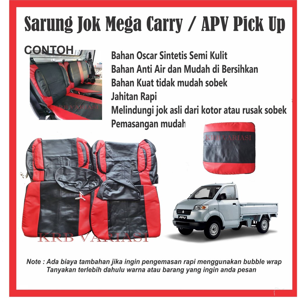 Sarung Jok Mobil APV Pick up Murah Bagus / Cover Sarung Jok APV Megacarry Pickup / Bungkus Jok APV M