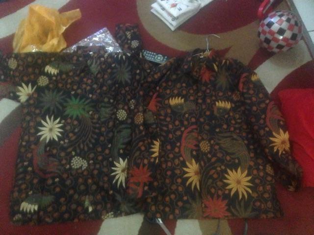 Asifa Batik Hrb026 Kenongo Kemeja Tosca Pendek Pekalongan Padi M L Xl Sogan Tulis Halus Kemeja Batik