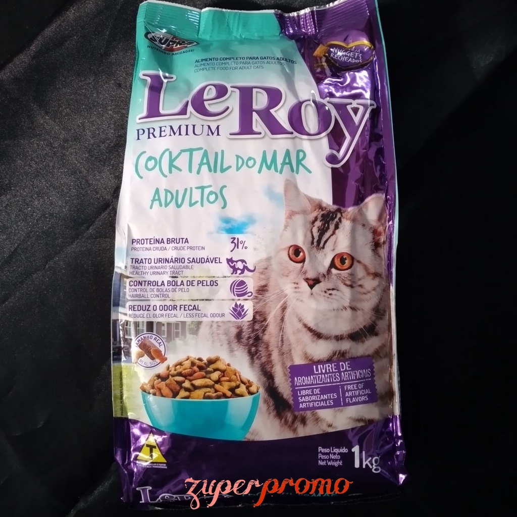 LeRoy Premium Adult Salmon 1kg / Makanan Kucing Dewasa Rasa Salmon