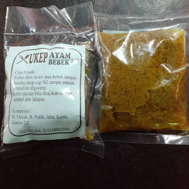 

Bumbu ukep ayam / bebek garpu sendok biru