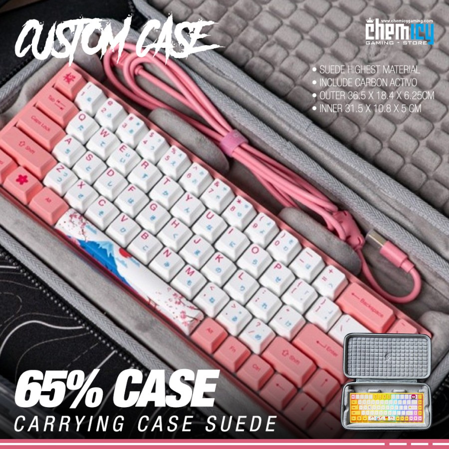 65% Carrying Case Suede for Gaming Keyboard