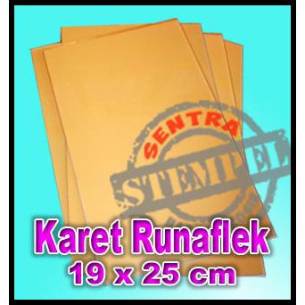 

(New Arrival!!) Karet Stempel Runaflek / Bahan Stempel, 16 Lbr (1 Plano)