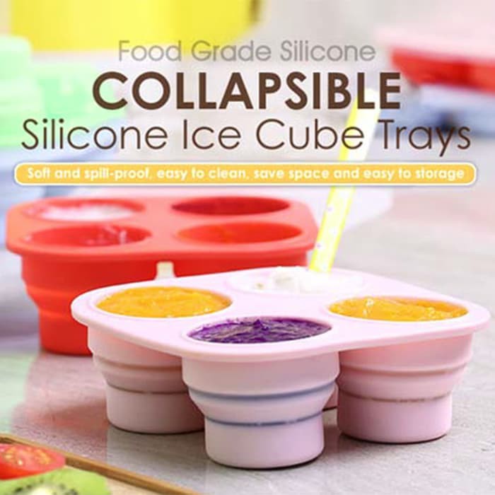 Babyqlo Cetakan Es Collapsible Silicone Ice Cube Trays FC8009