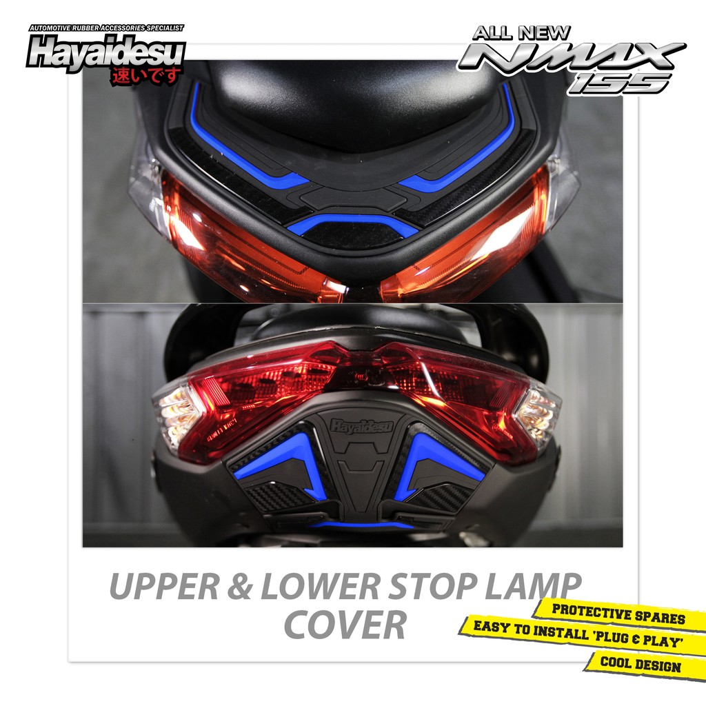 

Hayaidesu All New NMAX Upper & Lower Stop Lamp Cover Variasi Body Protector Aksesoris Motor