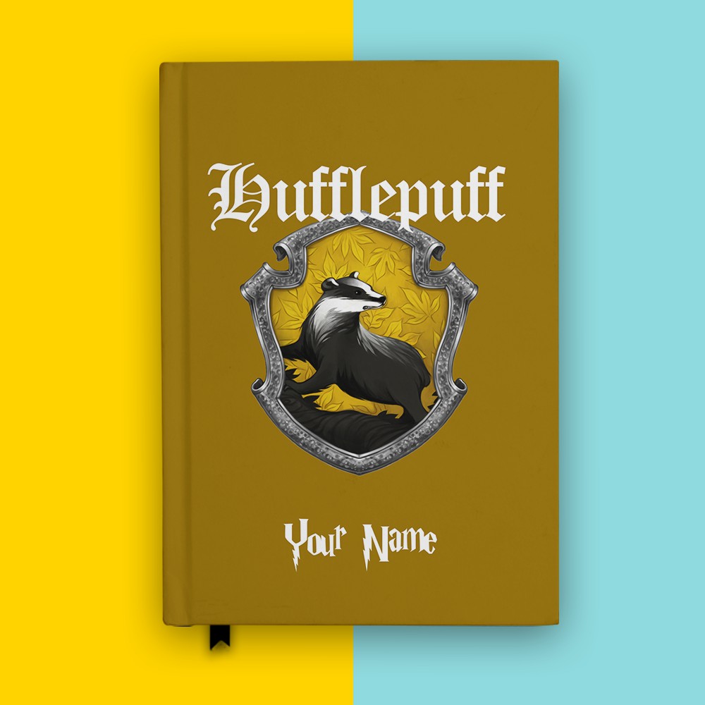 

Notebook Harry Potter Hufflepuff Hogwarts Buku Tulis Hardcover Jurnal Custom Nama