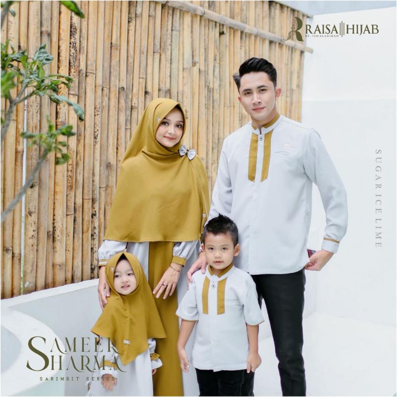 Sarimbit Sameer Sharma By Raisa Hijab Gamis Dress Koko Couple Branded Premium Bahan Paulista