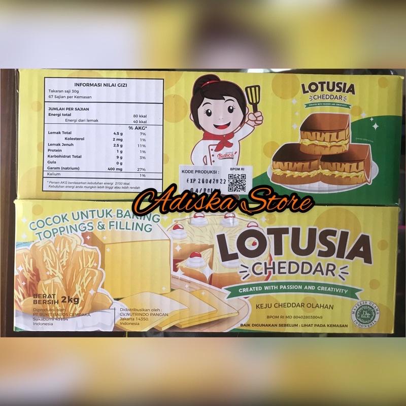 

Keju Cheddar Lotusia 2 Kg Cod Dan Best Seller