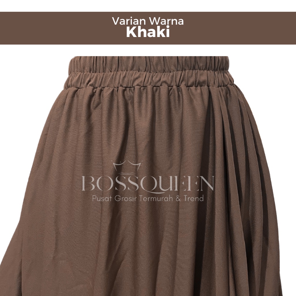 ROK KERJA WANITA POLOS BASIC PREMIUM 100%HYGET SUPER /ROK POLOS GRADE A/ROK POLOS MAYUNG-KHAKI