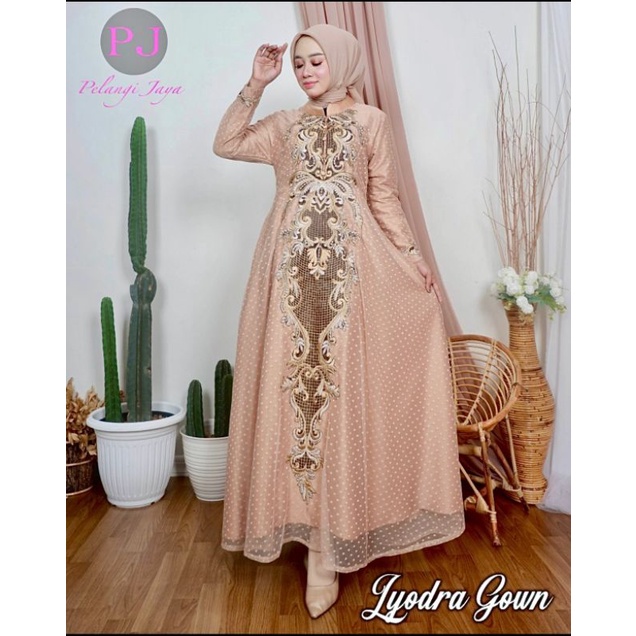 GAMIS PESTA MEWAH/GAMIA LYODRA GOWN/ORIGINAL PELANGI JAYA