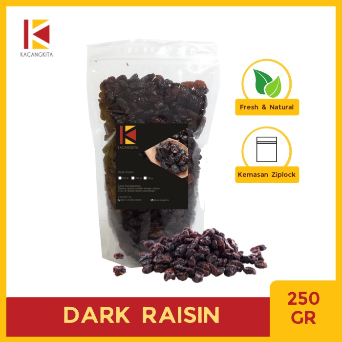 

Dark Raisin Kismis Hitam 250gr