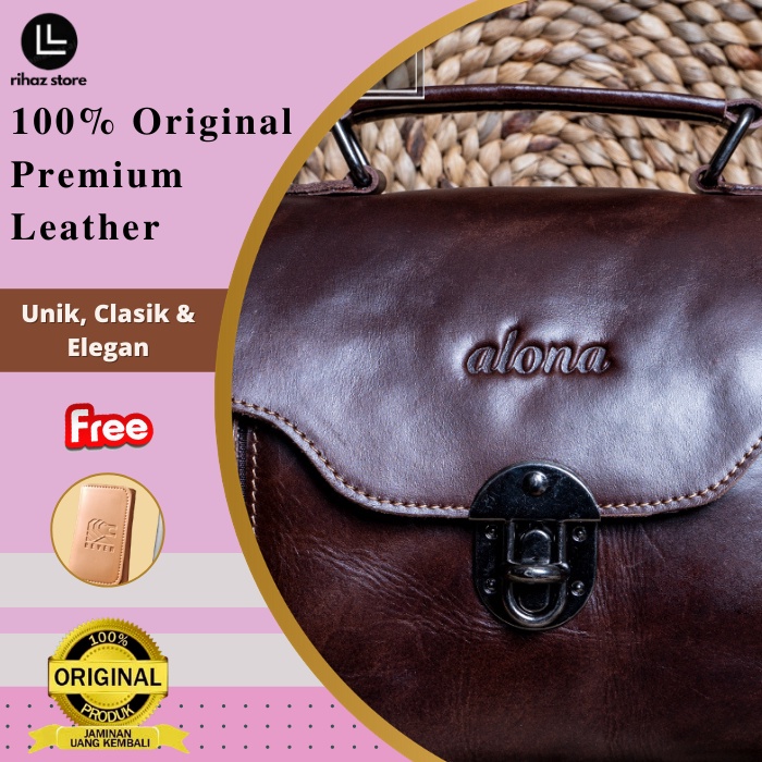 Shoulder Bag Wanita Tas Selempang Waterproof Original Kulit Asli Premium Ori Alona